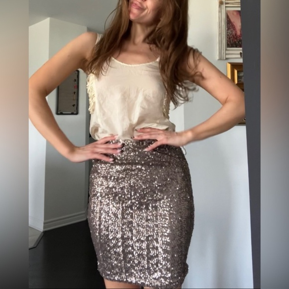 NWT Pencil sequins skirt